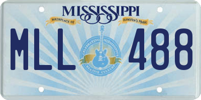 MS license plate MLL488