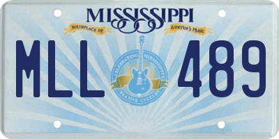 MS license plate MLL489