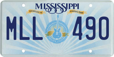MS license plate MLL490