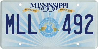 MS license plate MLL492
