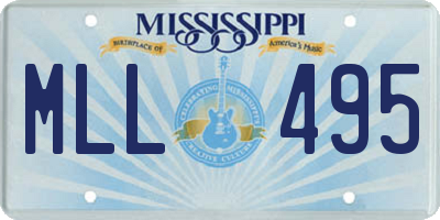 MS license plate MLL495