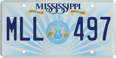 MS license plate MLL497