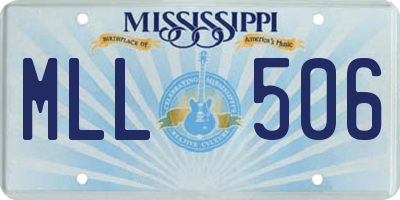MS license plate MLL506