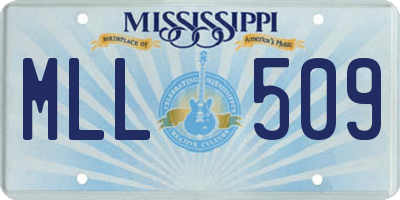 MS license plate MLL509