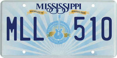 MS license plate MLL510