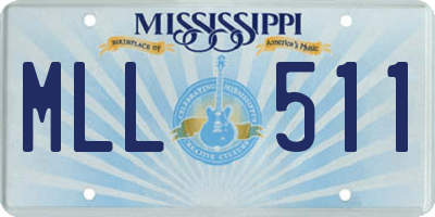 MS license plate MLL511