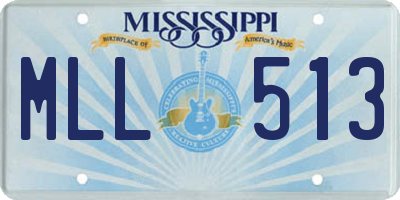 MS license plate MLL513