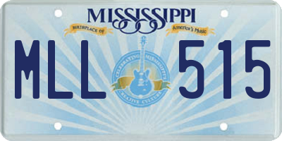 MS license plate MLL515