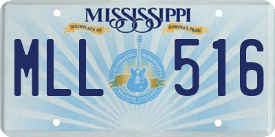 MS license plate MLL516