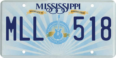 MS license plate MLL518