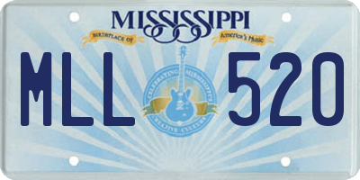 MS license plate MLL520