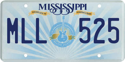 MS license plate MLL525