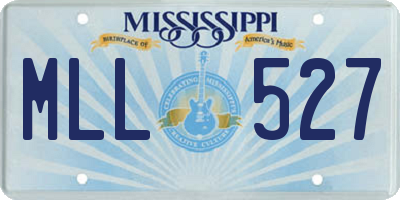 MS license plate MLL527