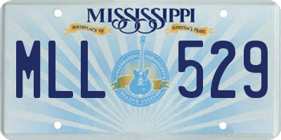 MS license plate MLL529