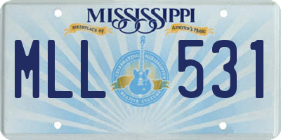 MS license plate MLL531