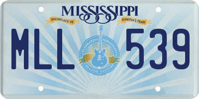 MS license plate MLL539