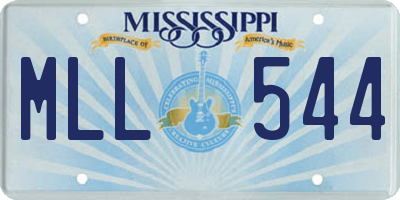 MS license plate MLL544