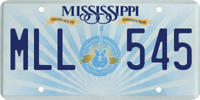 MS license plate MLL545