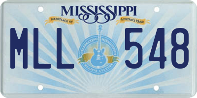MS license plate MLL548