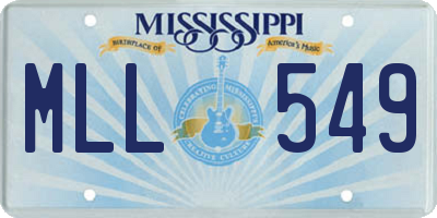 MS license plate MLL549