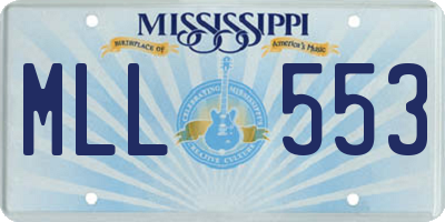 MS license plate MLL553