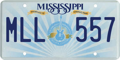 MS license plate MLL557