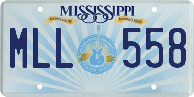 MS license plate MLL558