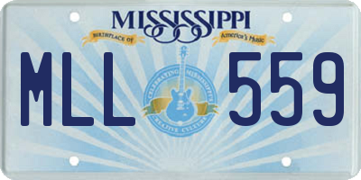 MS license plate MLL559