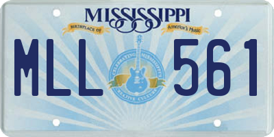 MS license plate MLL561