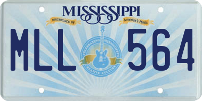 MS license plate MLL564