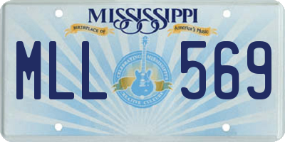 MS license plate MLL569