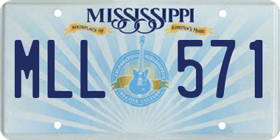 MS license plate MLL571