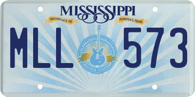 MS license plate MLL573