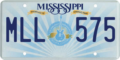MS license plate MLL575