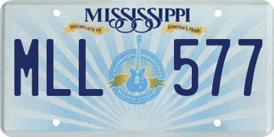 MS license plate MLL577
