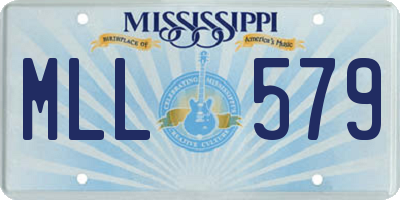 MS license plate MLL579