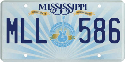 MS license plate MLL586