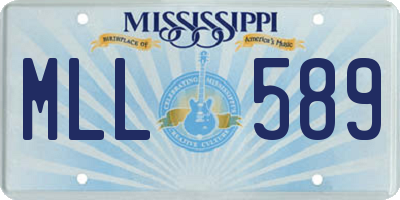 MS license plate MLL589
