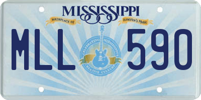 MS license plate MLL590