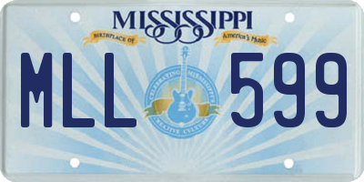 MS license plate MLL599