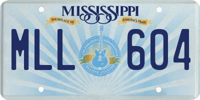 MS license plate MLL604