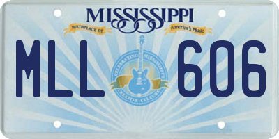 MS license plate MLL606