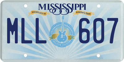 MS license plate MLL607