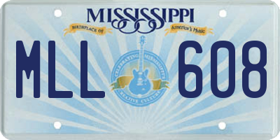 MS license plate MLL608