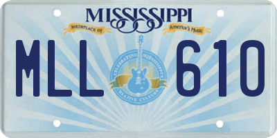 MS license plate MLL610