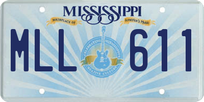 MS license plate MLL611
