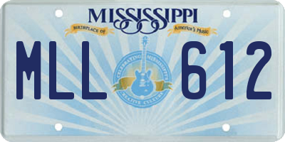 MS license plate MLL612
