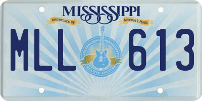 MS license plate MLL613