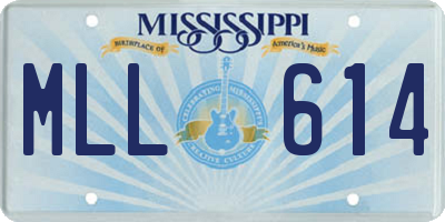 MS license plate MLL614