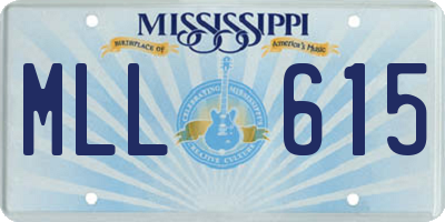 MS license plate MLL615